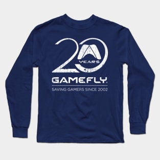 20th Anniversary Logo in white Distressed Long Sleeve T-Shirt